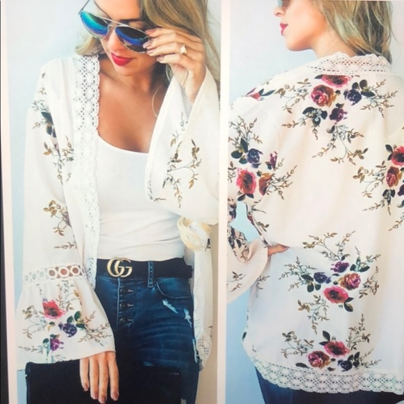 Other - & the why white floral kimono